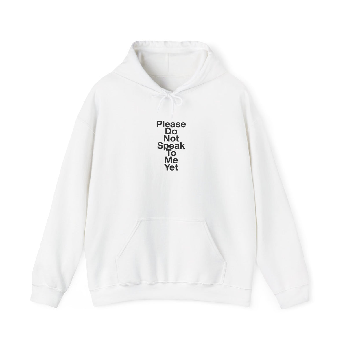 Please Do Not Speak To Me Yet Hoodie — Minimalist Introvert Pullover