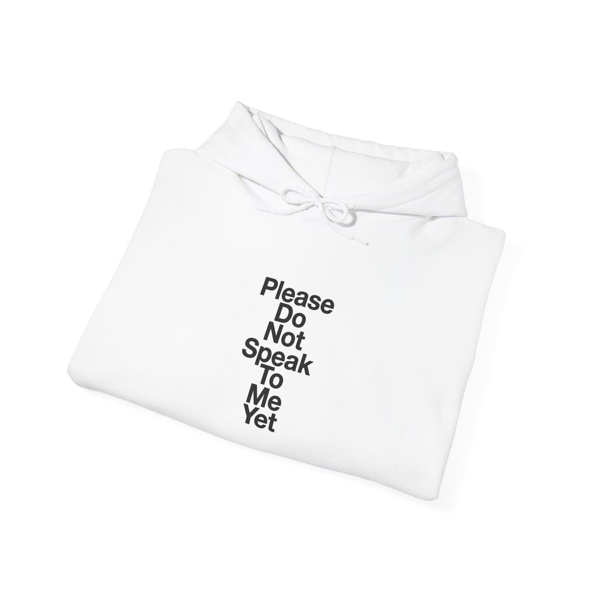 Please Do Not Speak To Me Yet Hoodie — Minimalist Introvert Pullover